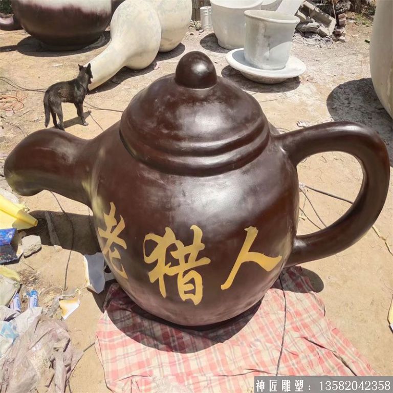 网红茶壶案例 茶壶喷泉 紫砂壶茶壶